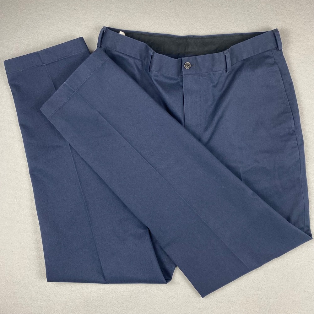 Brooks Brothers 346 Advantage Chino Clark Fit Navy Blue Cotton Pants 34x34